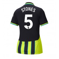 Camisa de Futebol Manchester City John Stones #5 Equipamento Secundário Mulheres 2024-25 Manga Curta